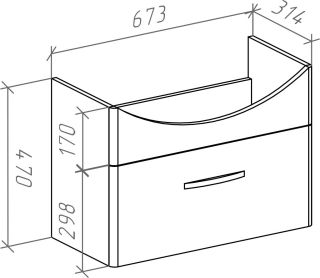 Тумба под раковину Bellezza Анкона 60см белый 00000006128
